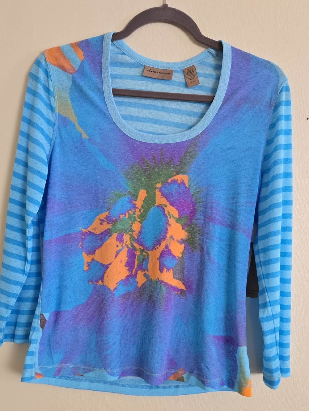 ie Blue On Blue Stripe Long Sleeve